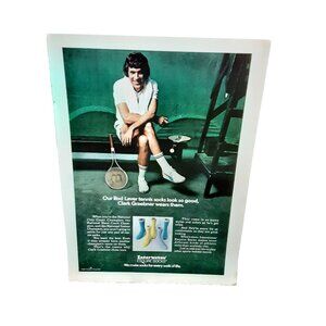 1973 Rod Laver Interwoven Socks Clark Graeber Wilson T2000 Print Ad Original
